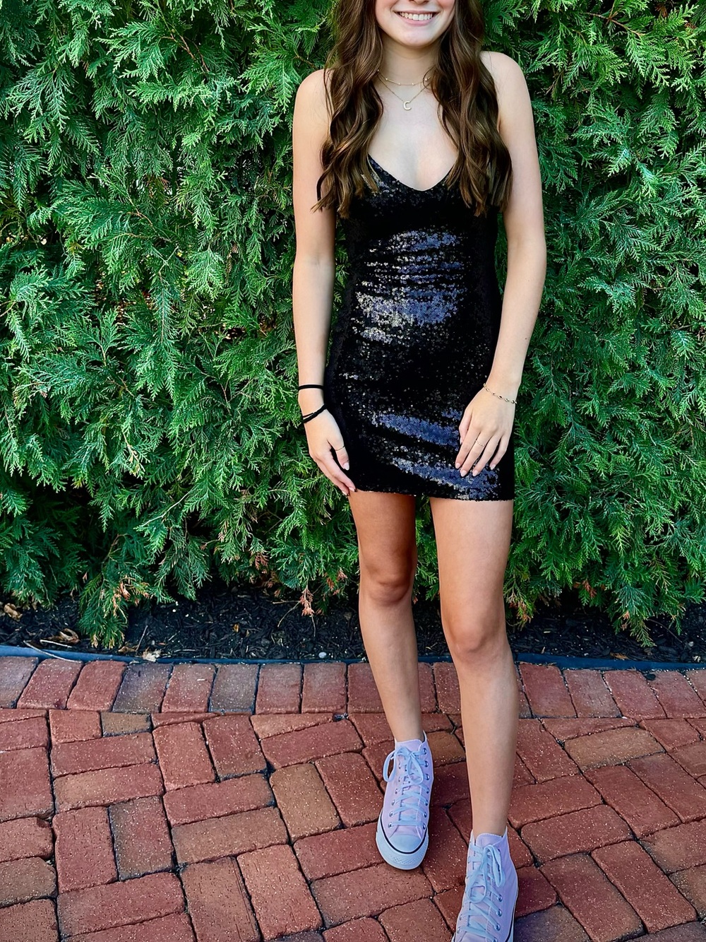 B Darlin Black Sequin Crisscross Strap Mini Dress XS, NWOT Perfect for HOCO